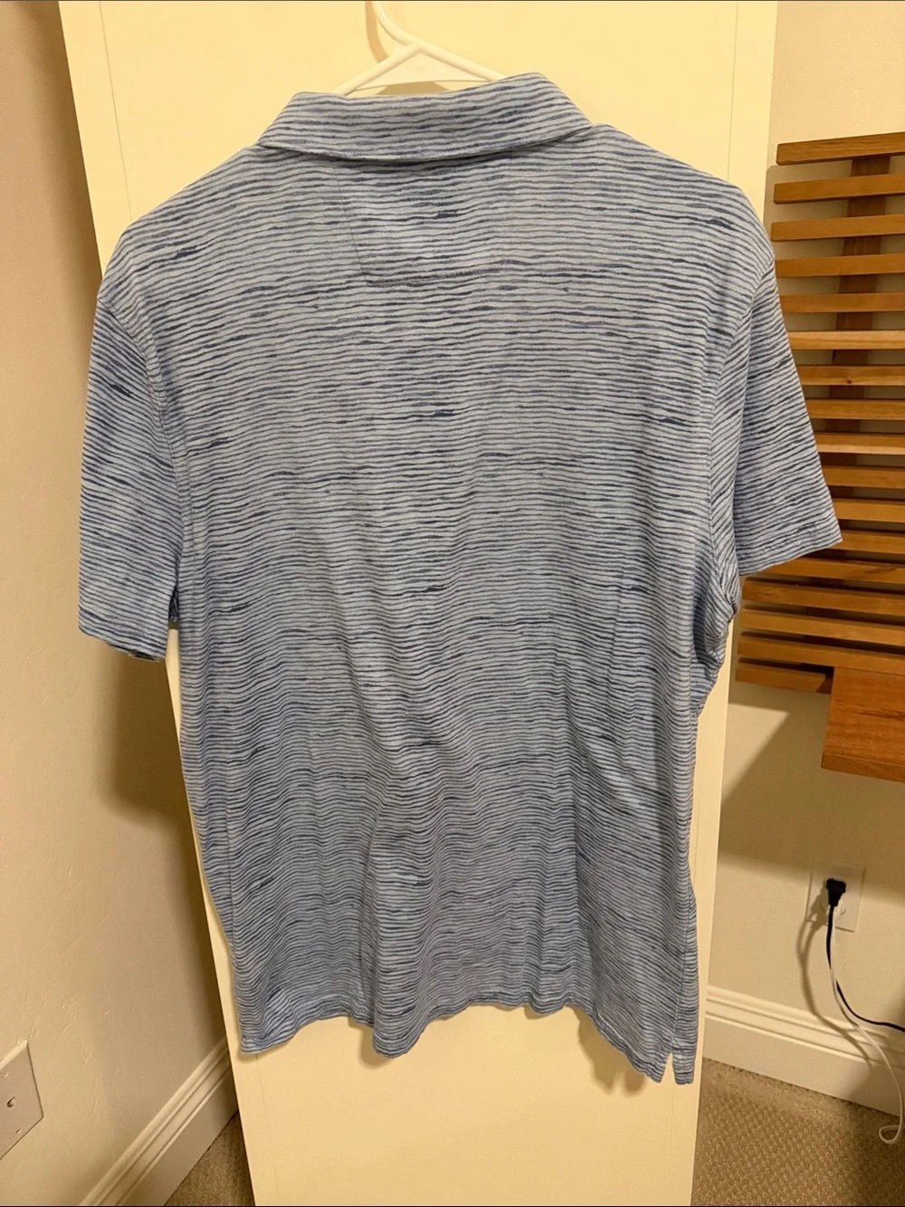 Banana Republic Men's Polo in Heathered Light Blue